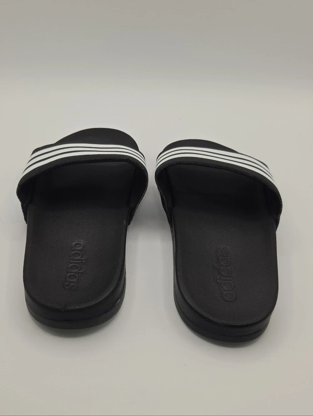 adidas Adilette Comfort Slides Black and White Mens Size 7